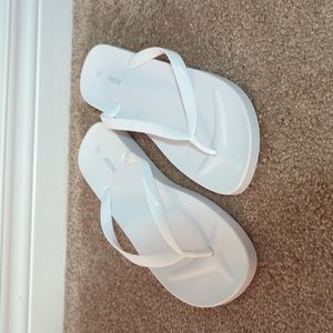 White flipflops